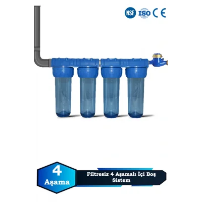 Genel Ürün Atlantis Daire Bina Girişi 10 inch 4 Aşama Su Arıtma Yumuşatma Cihazı(Içi Boş)