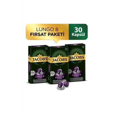 Genel Ürün Lungo 8 Intenso Nespresso Uyumlu Alüminyum Kapsül Kahve 10 Adet X 3 Paket