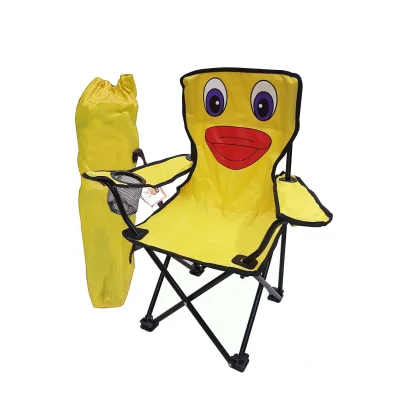 Genel Ürün Tek Kişilik Çocuk Kamp Sandalyesi Plaj Sandalyesi Bahçe Sandalyesi Civciv Ha095 Sarı Tekli Çocuk Ka