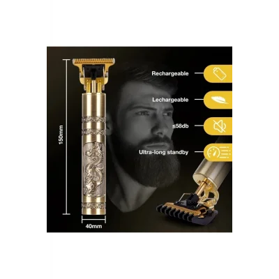 Genel Ürün Şarjlı Saç Sakal Ense Çizim Tıraş Makinesi (PROFESYONEL, METAL, HASSAS, T-BIÇAK) Saç-Sakal-Vücut İt