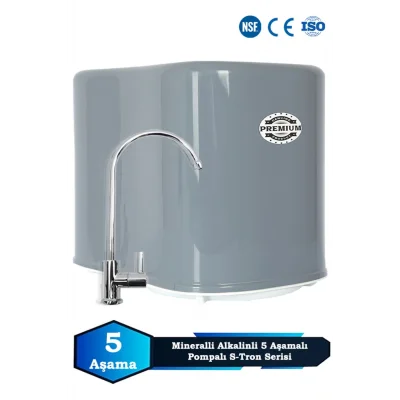 Genel Ürün S-Tron 5 Aşamalı 12 Lt Metal Tanklı Süper Sarım Membran Teknolojili Pompalı Su Arıtm Cihazı