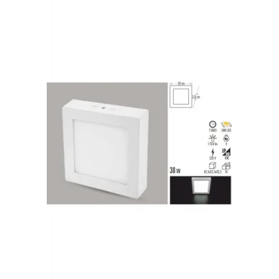 Genel Ürün CT-5274 30W ALM. S.Ü LED ARMATÜR KARE (GÜNIŞIĞI-6ADET) CATA