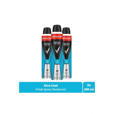 Kol Saati Men Erkek Sprey Deodorant Xtra Cool 48 Saat Etkili Avantajlı Boy 200 Ml X3 Adet