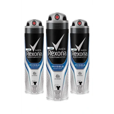 Genel Ürün Erkek Deodorant Sprey Invisible Ocean Deep 150 ml X 3