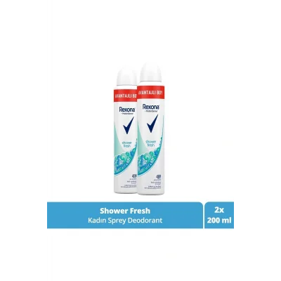 Genel Ürün Kadın Sprey Deodorant Shower Fresh Avantajlı Boy 200 ml X2 Adet