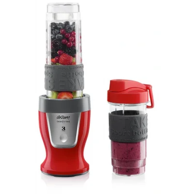 Genel Ürün Modern AR1032 Shaken Take Kişisel Smoothie Blender, Kırmızı (300 W, 2 Adet Şişe) Plastik 1 Kademel