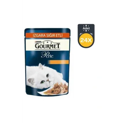 Genel Ürün Gourmet Perle Izgara Sığır Etli Kedi Konservesi 85 Gr*24 Adet