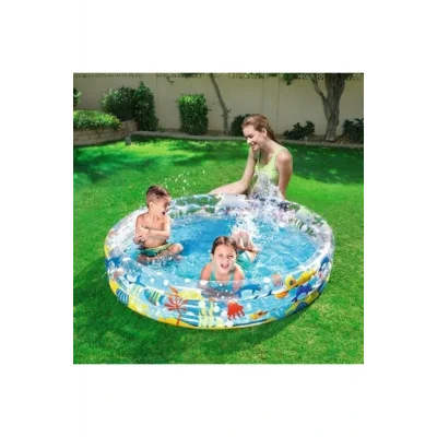Genel Ürün 51004 Çocuk Şişme Havuz 152 cm Çap Okyanus Desenli
