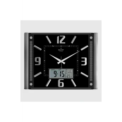 Kol Saati 711-s Premium Kabartma Rakam Dijital Duvar Saati Siyah Fma00418
