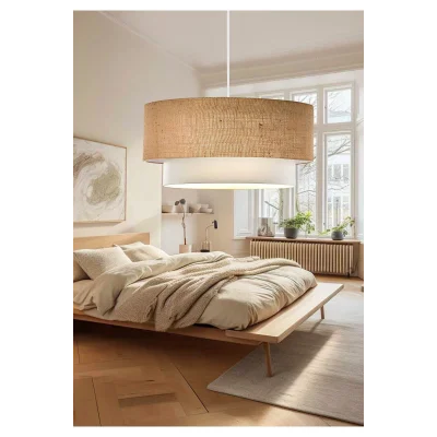 Genel Ürün 2 Jüt Çuval Kumaş Bohem Sarkıt Ev Ofis Oturma Yatak Odası-2 Katman Kumaştır Bej Kumaş 61 - 70 cm 30