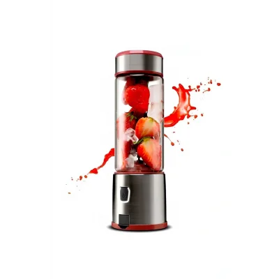 Genel Ürün Cook Eat 450 ML Taşınabilir Metal Smoothie Blender: Buz Kırıcı S-POW ile Pratik Lezzet