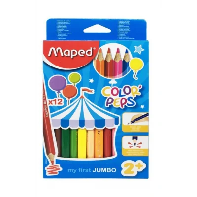 Genel Ürün Kuru Boya Maxi Karton Kutu Jumbo Üçgen 12 Renk