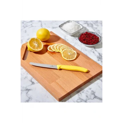 Genel Ürün 6.7836.L118 Tırtıklı Domates ve Sosis Bıçağı - Sarı - 11 cm