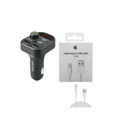 Genel Ürün Kt-315 Bluetooth Araç Kiti + Iphone Usb Şark Kablosu 1 Metre