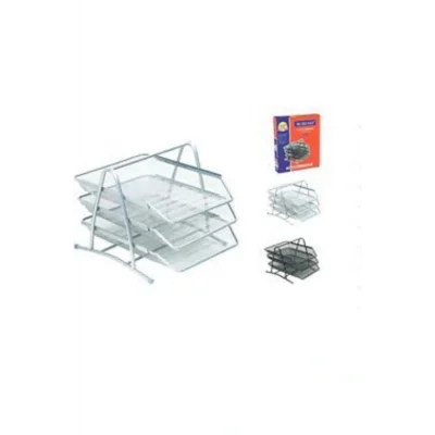 Genel Ürün 3lü Evrak Rafı Gümüş