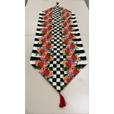 Genel Ürün Çiçek Desenli Püsküllü Runner