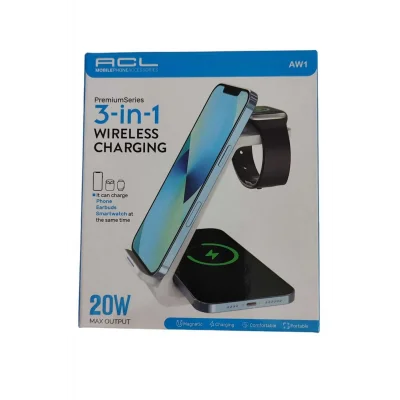 Genel Ürün AW1 Kablosuz Şarj Standı 3lü 20w 1834