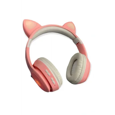 Genel Ürün A+ Kalite Vilya Kedi Kulağı Detaylı Led Işıklı Bluetooth Çocuk Kulaklığı 2022 Boombox Ct-888