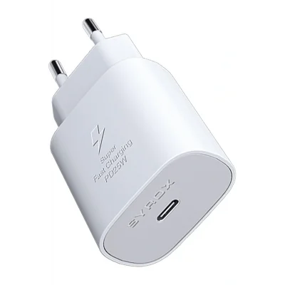 Genel Ürün Pd25B 25W Pd 3A Type-C Çıkışlı Şarj Adaptörü (Başlık) Beyaz