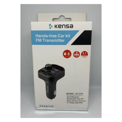 Genel Ürün Kt-315 Bluetooth Araç Kiti Fm Transmitter Çift Usb Girişli