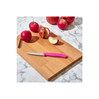 Genel Ürün 6.7636.L115 Tırtıklı Soyma Bıçağı - Pembe/8 cm