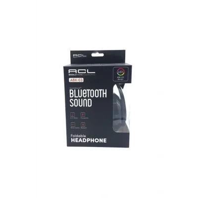 Genel Ürün Abk-03 Kablosuz Rgb Led Bluetooth Kulaklık Siyah