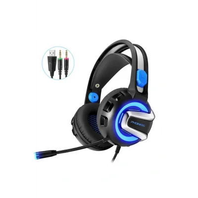 Genel Ürün K8 Rgb Işık Mobil Oyunlar Için Oyun Kulaklığı Siyah
