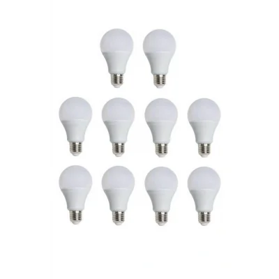 Genel Ürün -4277 9w Led Ampul E-27 Duylu Beyaz 10 Adet