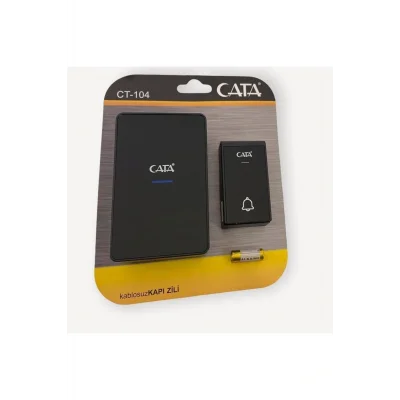 Genel Ürün Led Işıklı Kablosuz Uzaktan Kumandalı Kapı Zili Siyah Ct-104