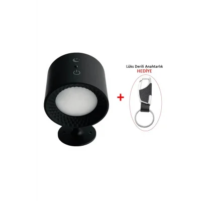 Genel Ürün Plastik Led Rgb Kablosuz Çift Taraflı Şarjlı Kumandalı Duvar Aplik Aydınlatması Siyah Ledli 2 GU10