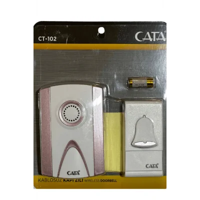 Genel Ürün CT-102 Kablosuz Kapı Zili (Pembe Kenarlı)