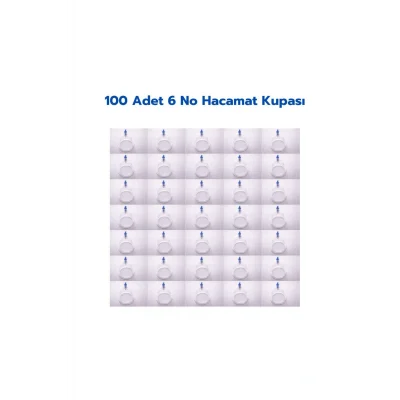 Hacamat Seti Kupasan 100 Adet 6 No Hacamat Kupası