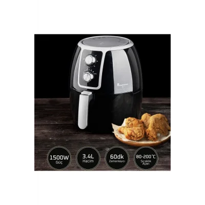 Genel Ürün Airfryer Yağsız Fritöz 3,4 Litre Kapasiteli 1500 W Bgmp-9177