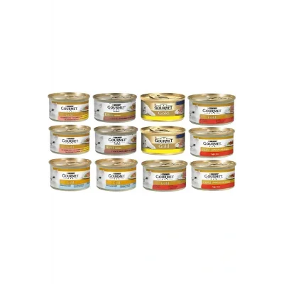 Genel Ürün Gourmet Gold Kedi Konserve Yaş Maması Karışık 12 Lu