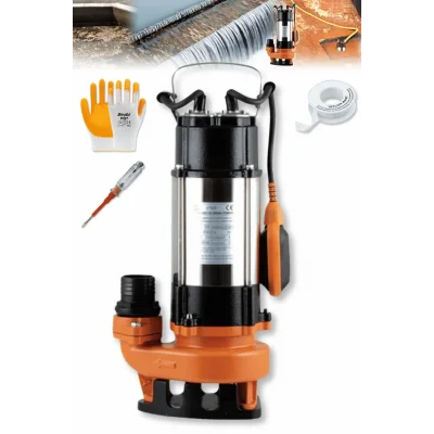 Genel Ürün V750 1 Hp Bakır Sargılı Paslanmaz Foseptik Dalgıç Pompa Kirli Su Dalgıç 2 İnç - Hediye Setli