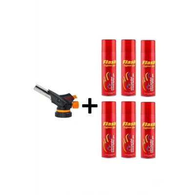 Genel Ürün Kırmızı 1300 Derece Profesyonel Pürmüz Çakmak Ws-509c Kafa Çakmak 6 Adet Flash Gaz Hediye Ws-509c+6