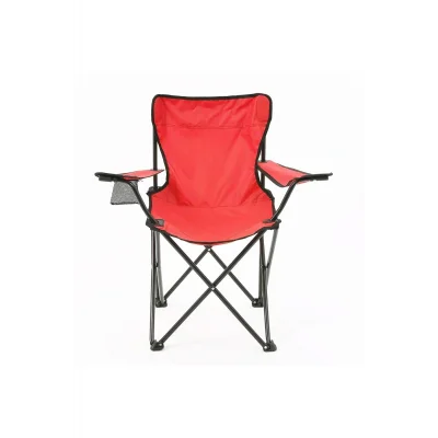 Genel Ürün Tek Kişilik Piknik Ve Kamp Sandalyesi - Kırmızı Tekli Katlanabilir Metal Kırmızı 0,5 - 3 kg Spor