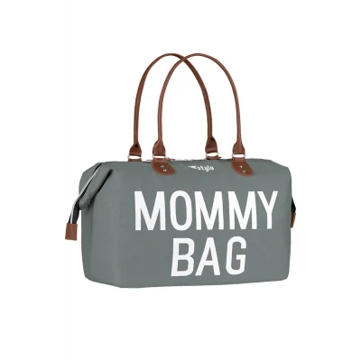 Genel Ürün Omuz Çantası Mommy Bag Usa Anne Bebek Bakım Ve Kadın Çantası-gri Tekstil Gri
