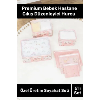 Genel Ürün Özel Üretim Baby 6 Lı Seyahat Seti Anne Bebek Hastane Çıkışı Düzenleyici Hurcu Doğum Çantası