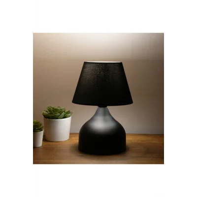 Genel Ürün Milano Metal Gövdeli Siyah Kumaş Abajur Ayd-3125