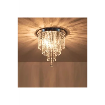 Genel Ürün Ahenk Krom Taşlı Modern Salon Avize