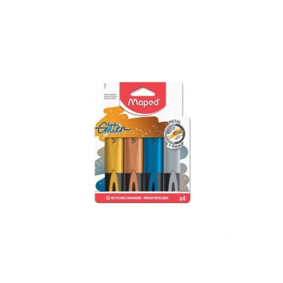 Genel Ürün 742000 Fluo Peps Glıtter Metal 4 Lü Fosforlu Kalem