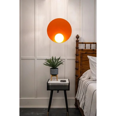 Genel Ürün Geniş Turuncu Metal Aplik Mutfak Iç Mekan Salon Cafe Ofis Pastane Modern Dekoratif Aplikleri