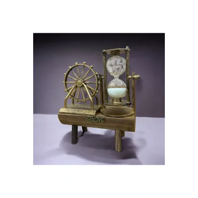 Kol Saati Dekoratif Ahşap Standlı London Dönme Dolap Tasarımı Ve Kum Saati