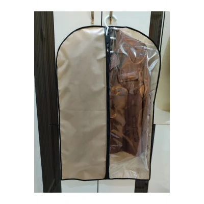 Genel Ürün 5 Adet, Takım Elbise Kılıfı, Elbise Koruyucu Hurç, Gamboç 64*100 Cm, Pvc Şeffaf, Bej Renk
