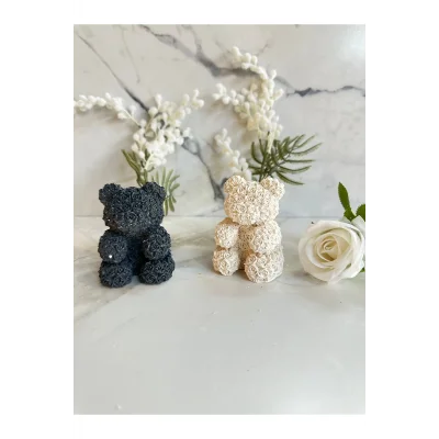 Biblo 2li Güllü Ayıcık Biblo Dekor Hediyelik Sunum Yanı