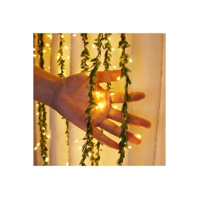 Genel Ürün Dekoratif Sarmaşık Işıklı Minik Şerit Yapay Yaprak Ve 5m Peri Led rosella barucci
