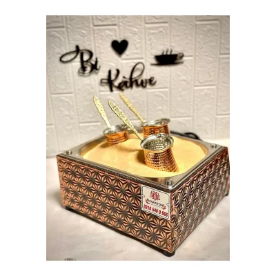 Genel Ürün Kumda Kahve Makinesi Elektrikli Bakır Desenli Işlemeli