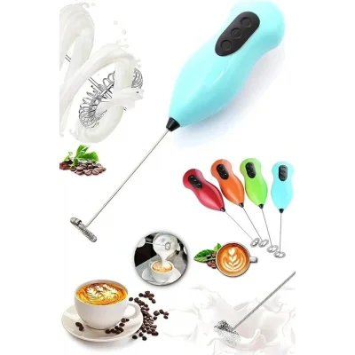 Genel Ürün Pilli Kahve Öğütücü ve Karıştırıcı Mikser Süt Köpürtücü Mini Mikser