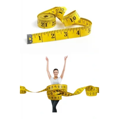 Genel Ürün Mezura Vücut Ölçüm Beden Ölçmek İçin Mezura Klasik Terzi Mezurası 150 cm Mezura Tekstil Renkli